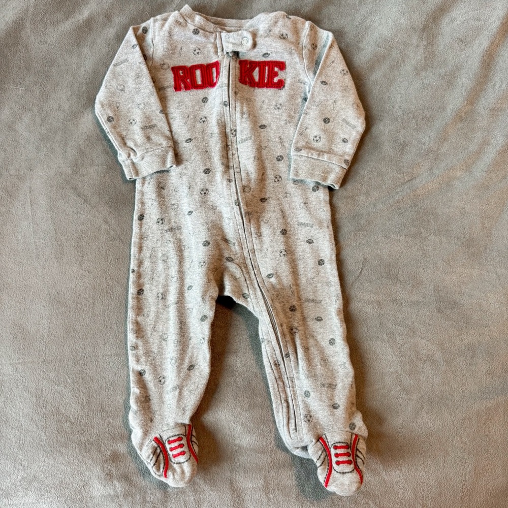 4/$10 - Child of Mine by Carter’s “Rookie” Zip-Up Footie
